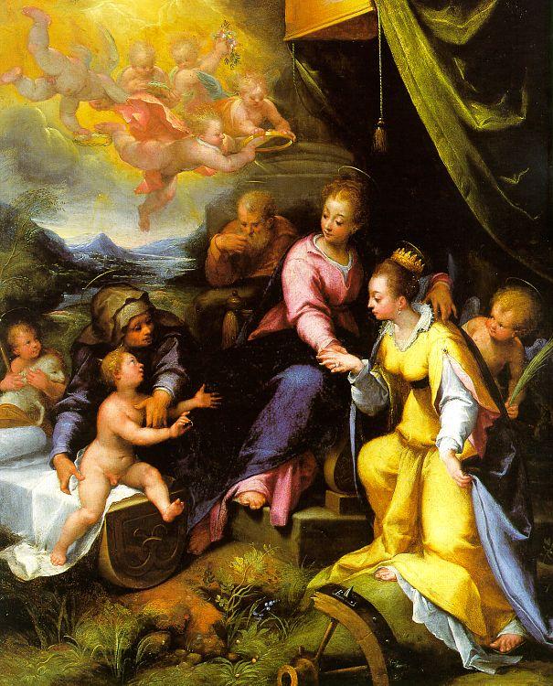 Calvaert, Denys The Mystic Marriage of St. Catherine oil painting picture